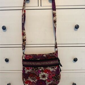 Floral Vera Bradley Crossbody Bag - Purple and Red
